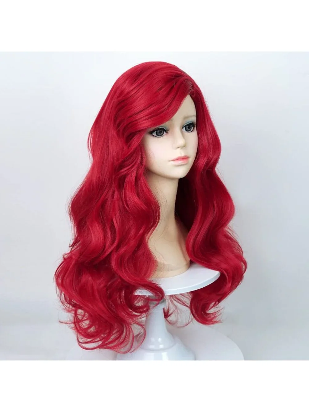 Women's Dark Red Heat Resistant Synthetic Fiber Long Straight Ombre Wigs